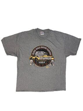 Sturgis Black Hills Motorcycle Rally 2004 Y2K Biker Tshirt XL Eagle Mt Rushmore